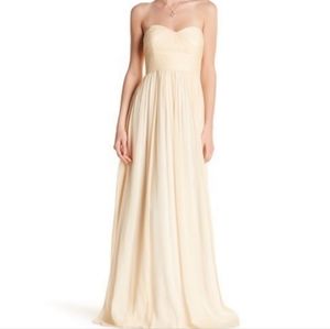 J. Crew, Marbella Dress, lvory, Silk Chiffon, Size 12